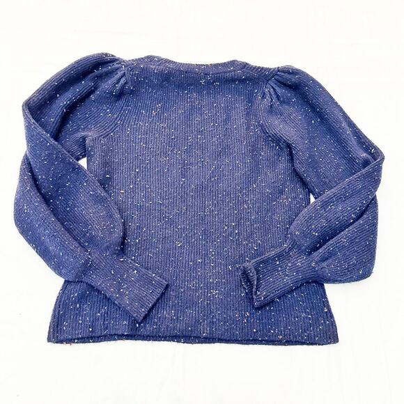 1 State Balloon Sleeve Long Sweater Navy Patterned Size Small - Picture 5 of 6